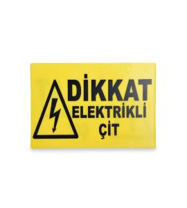 Elektrikli Çit için Uyarı İşareti