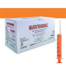 Sayberk 20 CC 2PR 18G/38 mm Pembe Uç Enjektör 125 adet